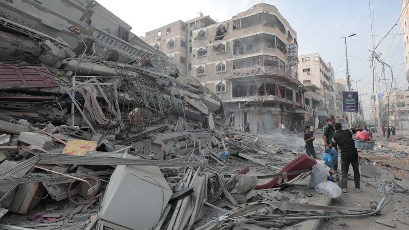 Vista de la destrucción en Gaza