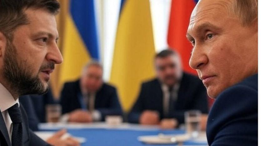 Zelensky y Putin, en una imagen recreada por IA