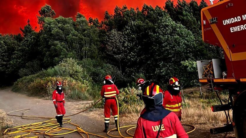 La UME en los incendios