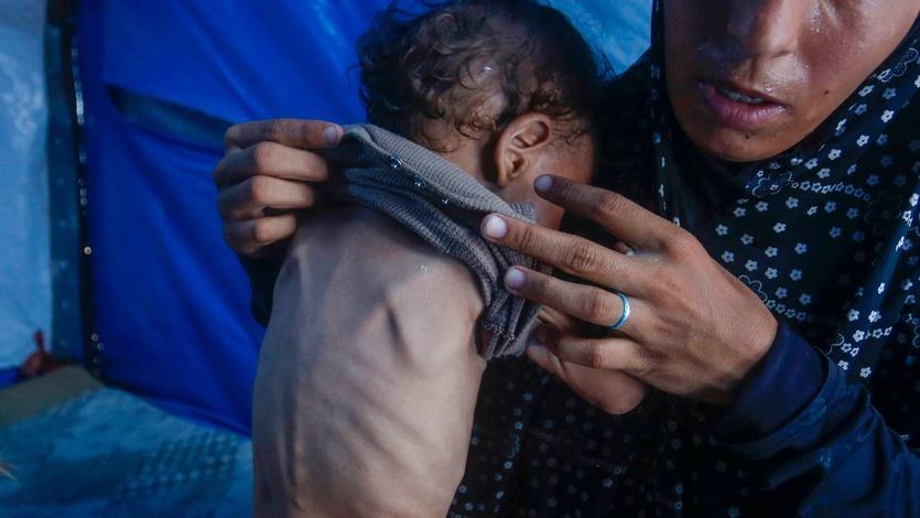 Palestinos en Gaza