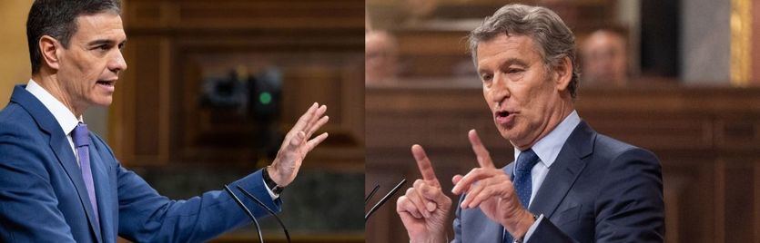 Pedro Sánchez y Alberto Núñez Feijóo