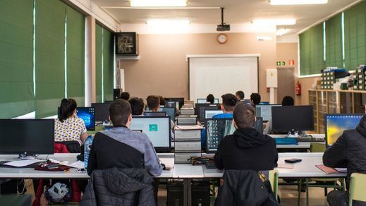 Aula de un curso de Formación Profesional