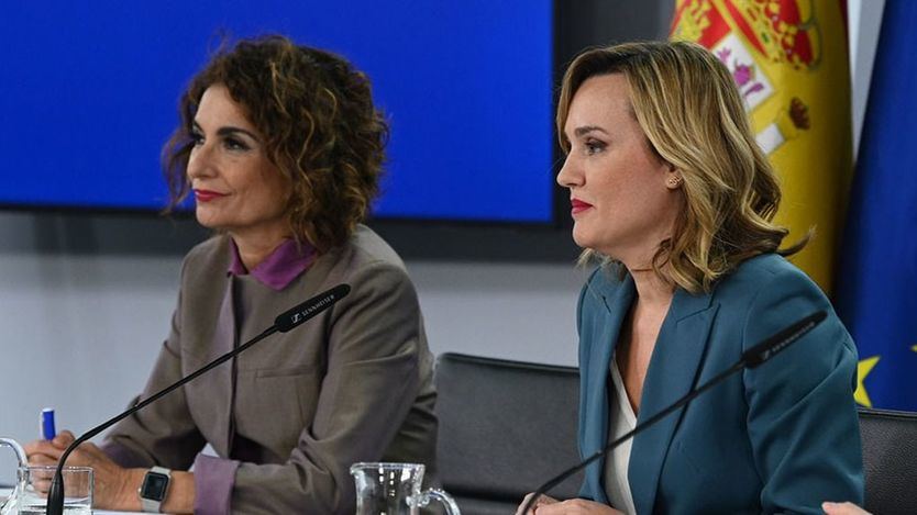 María Jesús Montero, Pilar Alegría y Diana Morant durante la rueda de prensa posterior al Consejo de Ministros