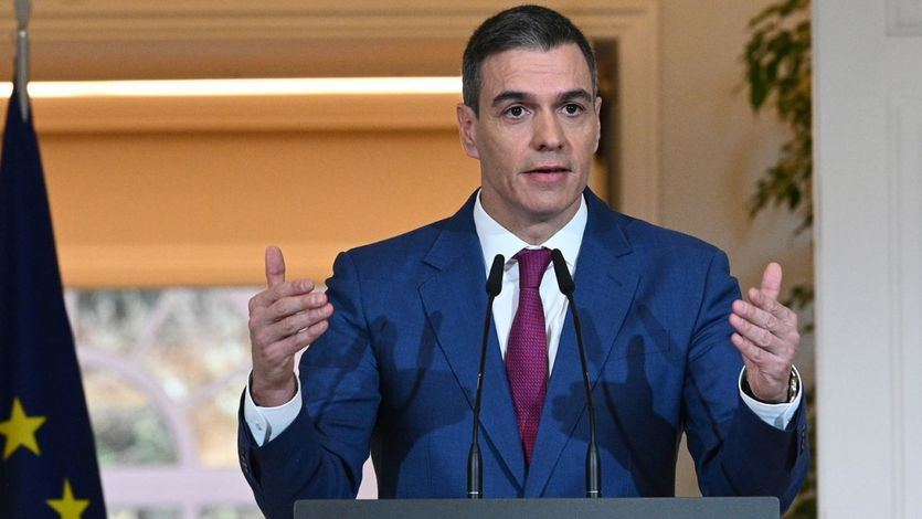 El presidente del Gobierno, Pedro Sánchez, en Moncloa
