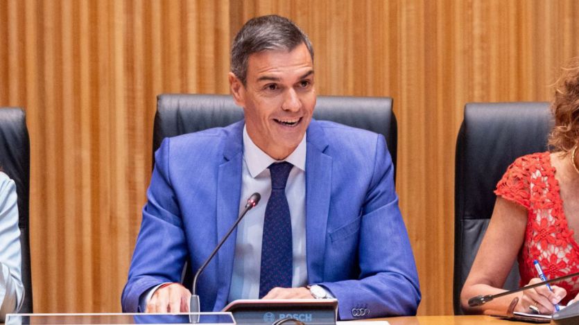 Pedro Sánchez, en la reunión interparlamentaria del Grupo Socialista