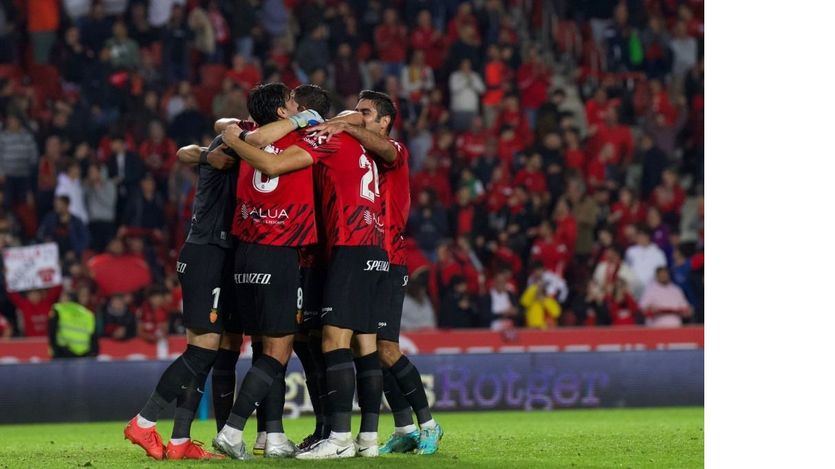 El Mallorca celebra un gol