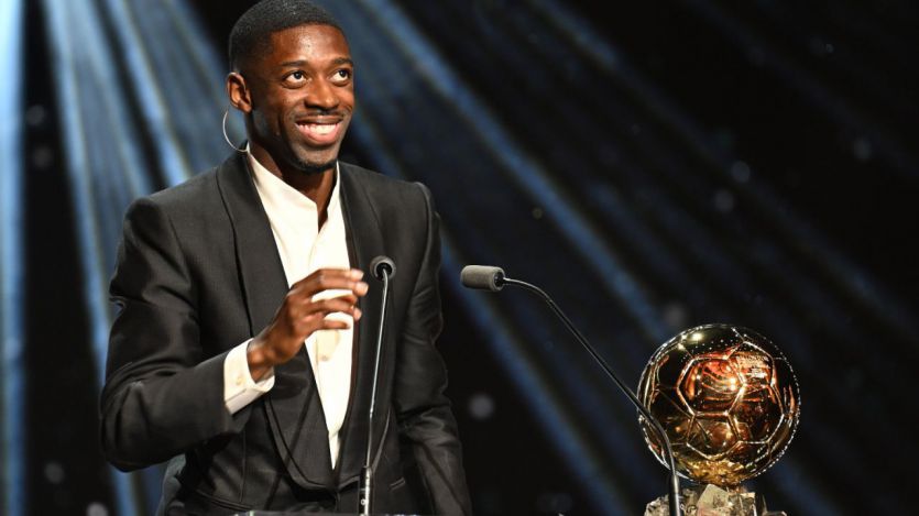 Dembelé, con el Balón de Oro