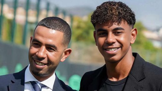 Lamine Yamal y su padre, Mounir Nasraoui