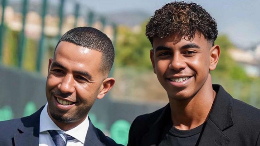 Lamine Yamal y su padre, Mounir Nasraoui