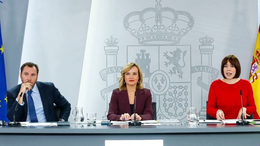 Óscar Puente, Pilar Alegría y Diana Morant, tras un Consejo de Ministros