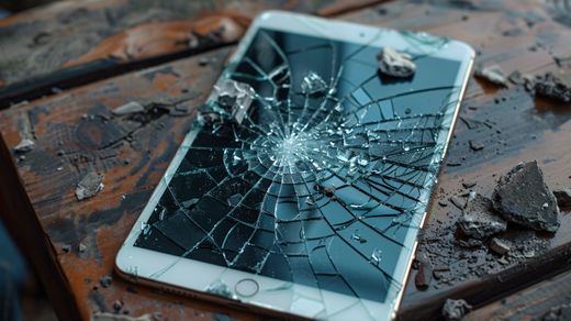 Pantalla rota de un smartphone