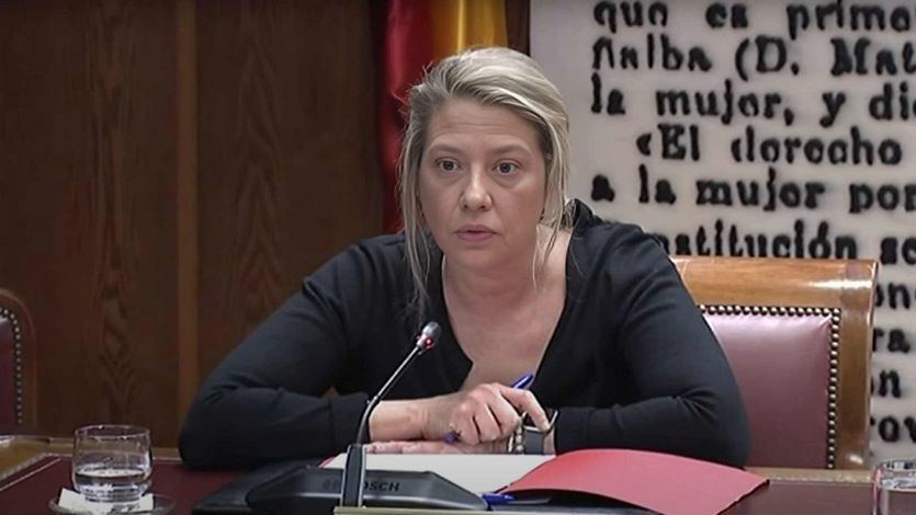 María Cristina Álvarez, declarando en el Congreso