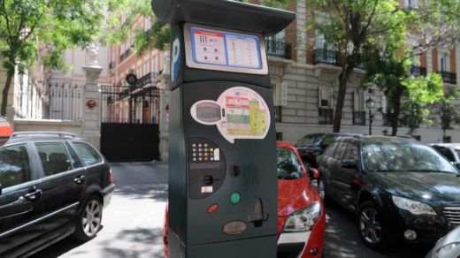 Parquímetro de zona SER en Madrid