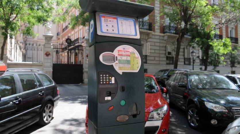 Parquímetro de zona SER en Madrid