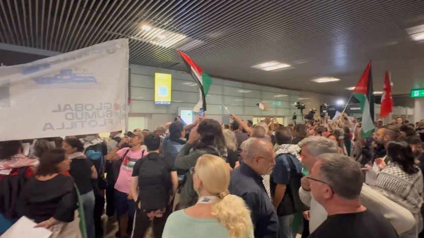 Activistas de la Flotilla, regresando a España