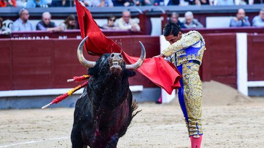 Un estatuario de Pedro Luis a su primer novillo.