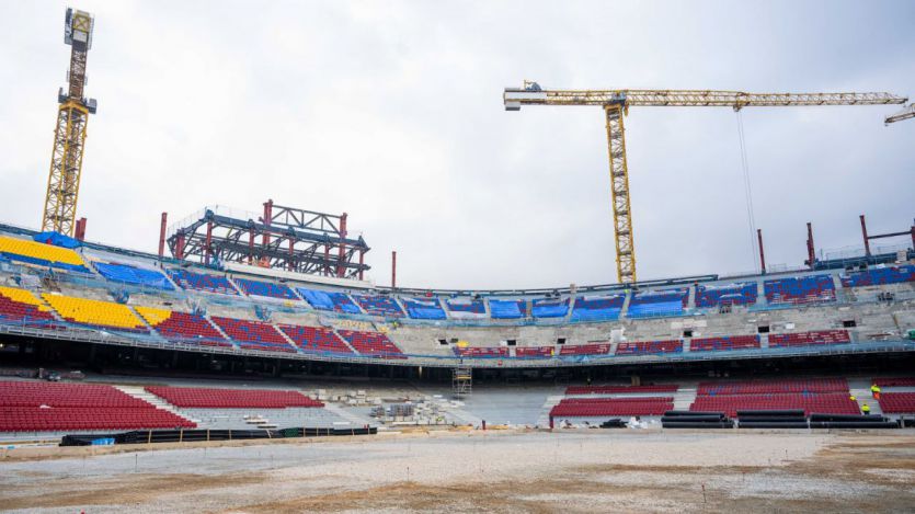 El estadio Camp Nou, en obras