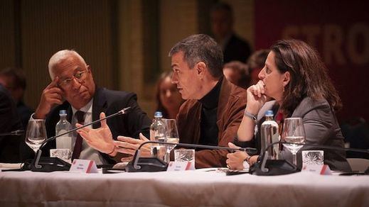 Antonio Costa, Pedro Sánchez y Teresa Ribera en el PSE
