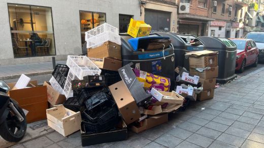 Basura en calles de Madrid