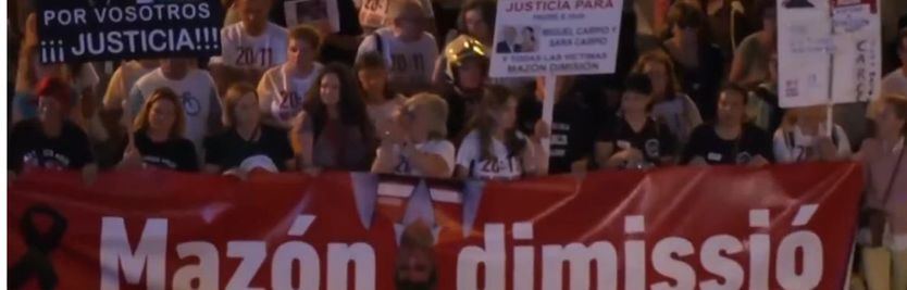 manifestación contra Mazón