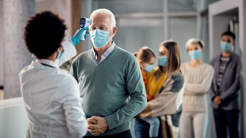 Pacientes de gripe en el hospital