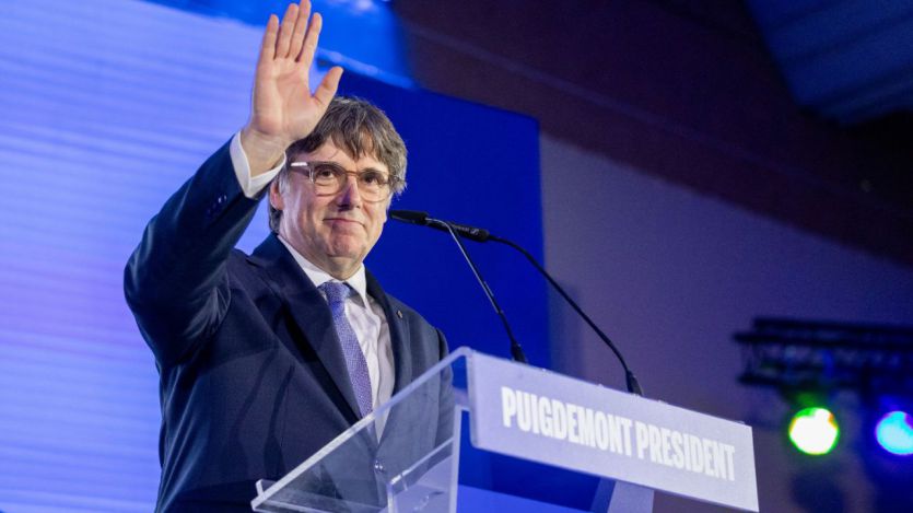 Puigdemont, en un acto de Junts