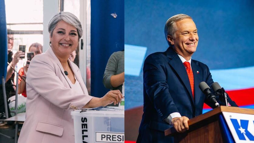 Jeannette Jara y José Antonio Kast