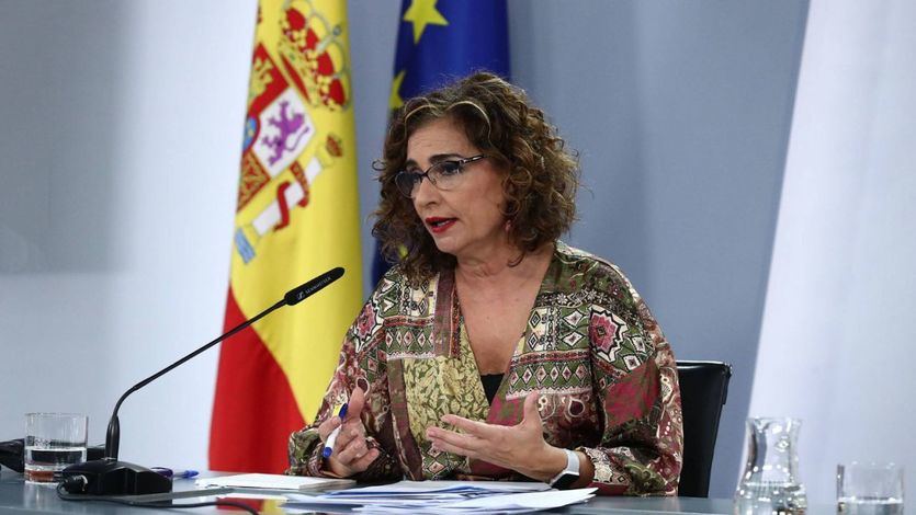 María Jesus Montero, Ministra de Hacienda durante la rueda de Prensa del Consejo de Ministros