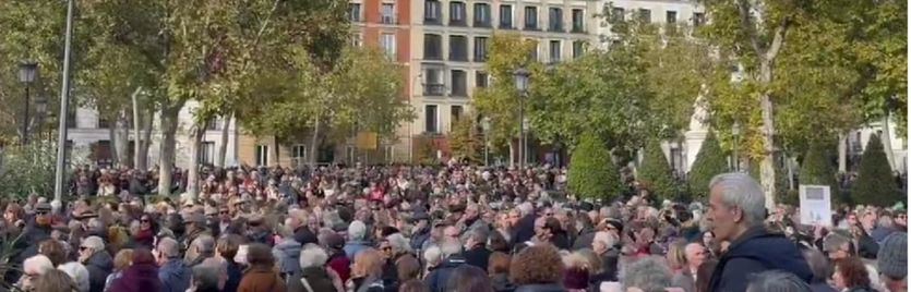 Manifestación contra la sentencia al fiscal general en el Supremo