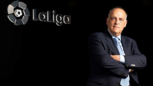 El presidente de La Liga de Fútbol Profesional (LFP), Javier Tebas