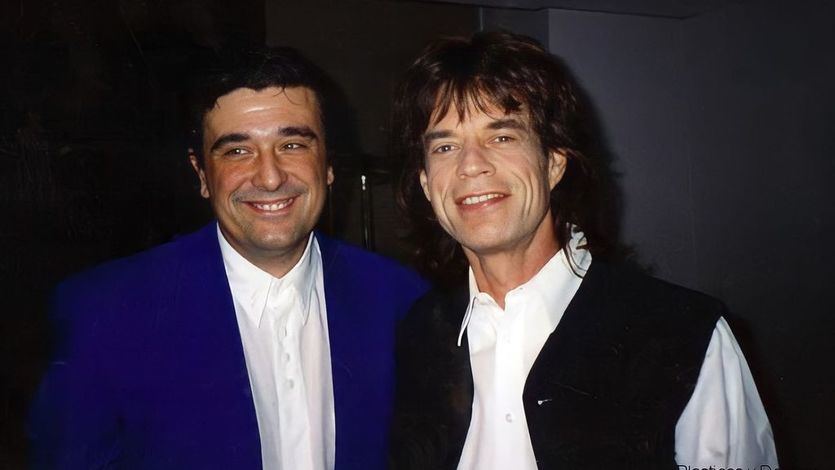 Julián Ruiz junto al incombustible Mike Jagger.