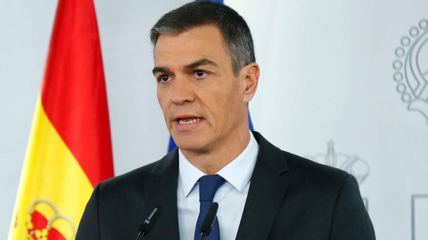 El presidente del Gobierno, Pedro Sánchez, en Moncloa