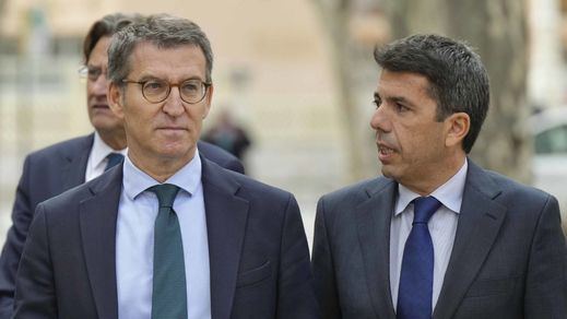 Alberto Núñez Feijóo y Carlos Mazón en Valencia