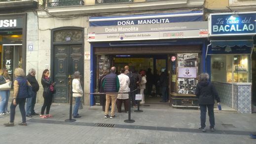 La administración de Doña Manolita en el centro de Madrid