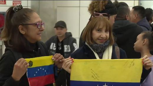 Llegada presos Venezuela a Barajas