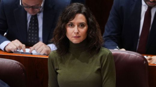 La presidenta de la Comunidad de Madrid, Isabel Díaz Ayuso, en la Asamblea regional