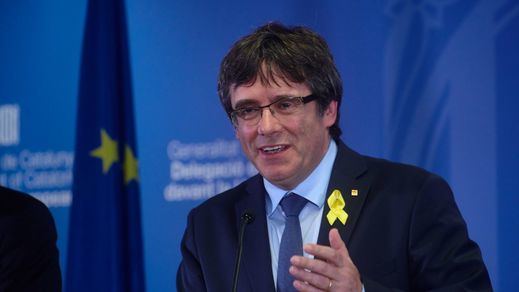 Puigdemont, en un acto de Junts