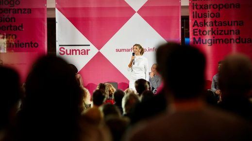 Yolanda Díaz, en un acto de Sumar