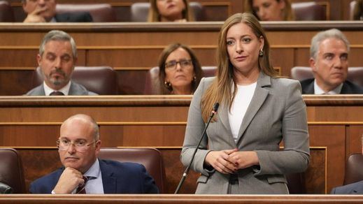 Miguel Tellado y Ester Muñoz, en el Congreso