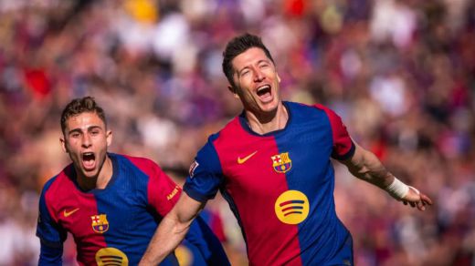 Lewandowski celebra un gol