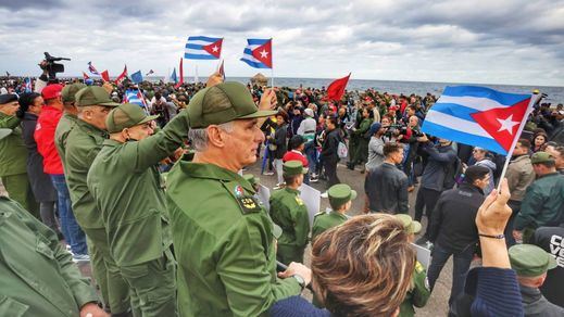 Cuba Díaz-Canel, en un evento en Cuba a favor de la revolución