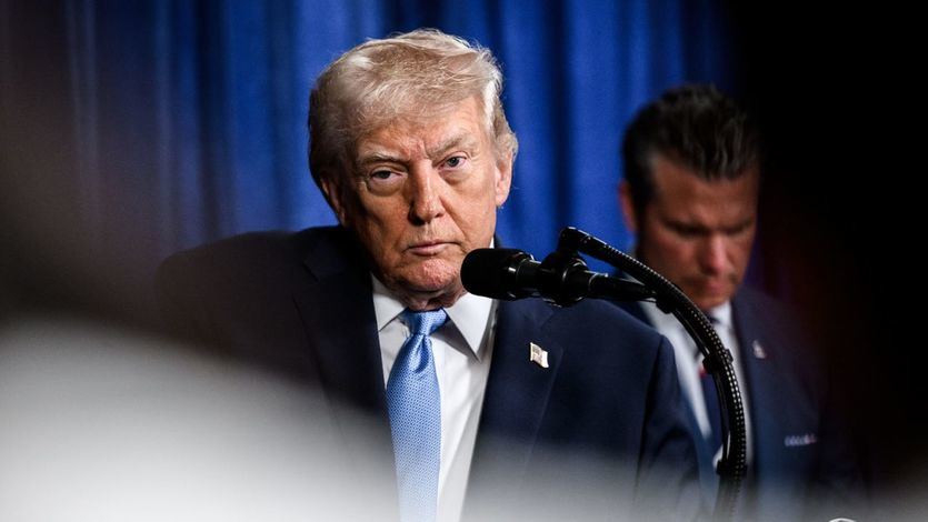 Donald Trump, en una comparecencia pública