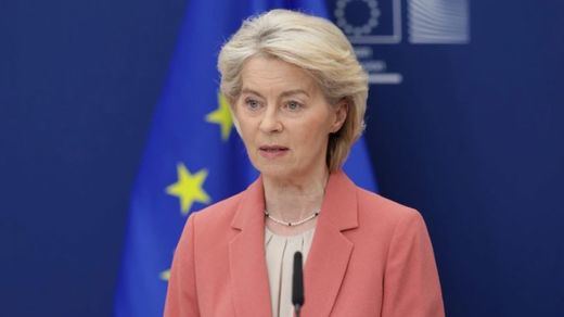 La presidenta de la Comisión Europea, Ursula von der Leyen