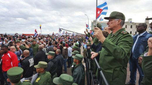 Cuba Díaz-Canel, en un evento en Cuba a favor de la revolución