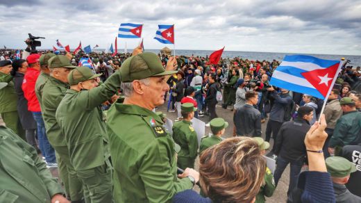 Cuba Díaz-Canel, en un evento en Cuba a favor de la revolución