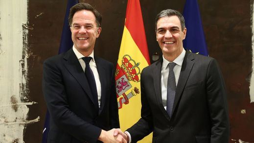 Pedro Sánchez, y el secretario general de la OTAN, Mark Rutte
