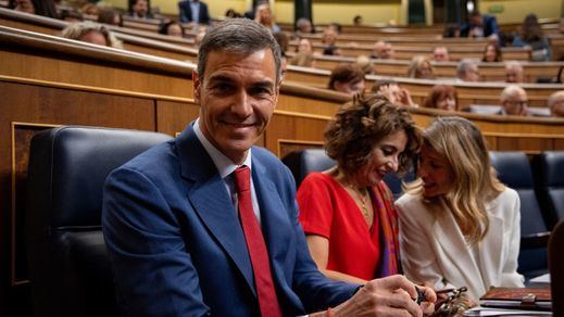 Sánchez y sus vicepresidentas, en el Congreso