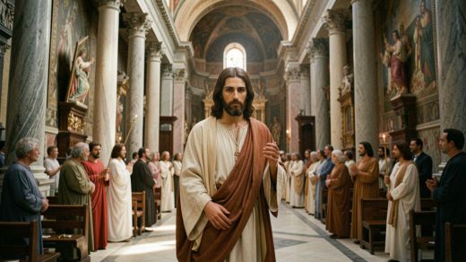 Recreación de Jesucristo en el Templo de Jerusalén