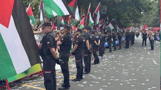 Protesta propalestina en La Vuelta Ciclista