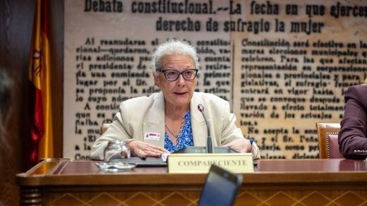 Carmen Pano, compareciendo en el Senado
